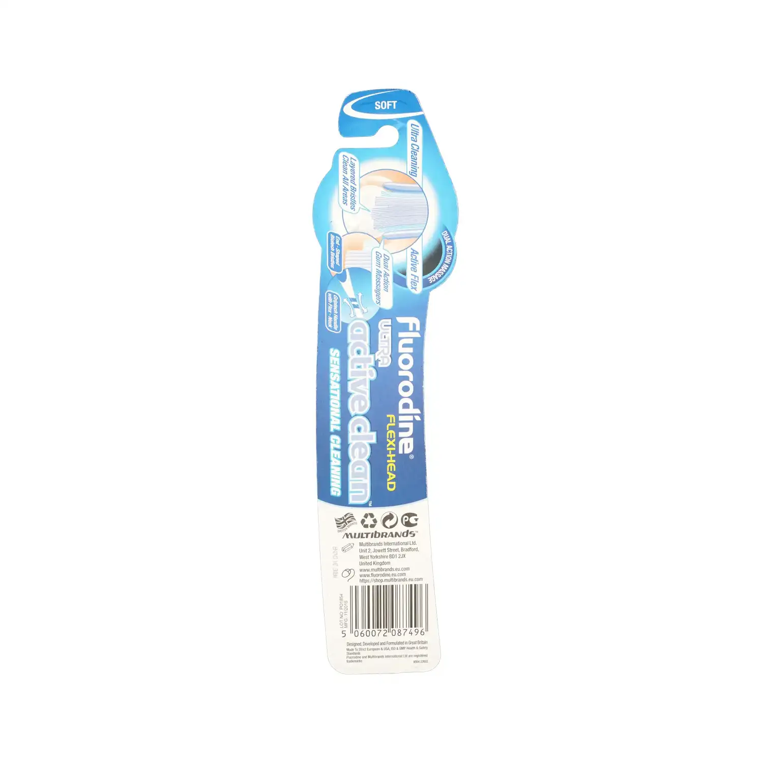 Multibrands Fluorodine Ultra Active Clean Small Flex Head Toothbrush