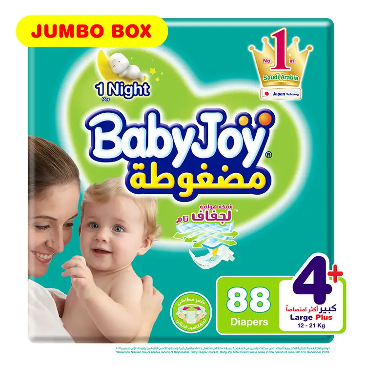 Baby Joy Jumbo 4+ Large+ 1 X 88 Box