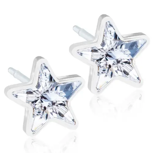 Blomdahl Earrings Star 6Mm Crystal Mp