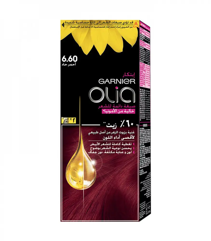 Garnier Olia Permanent Hair Color 6.60 Intense Red