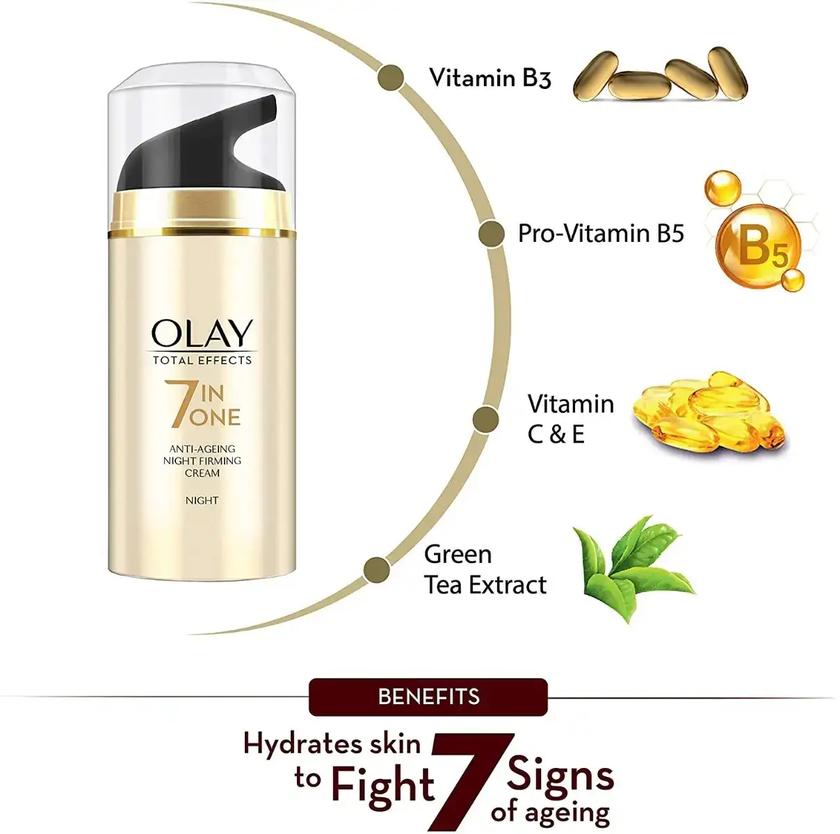 Olay Total Effect 7 X Moist Night Cream 50  ML 2304