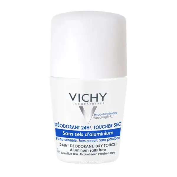 Vichy Deo Roll On Dry Touch Deodorant 24H 50  ML Blue Label