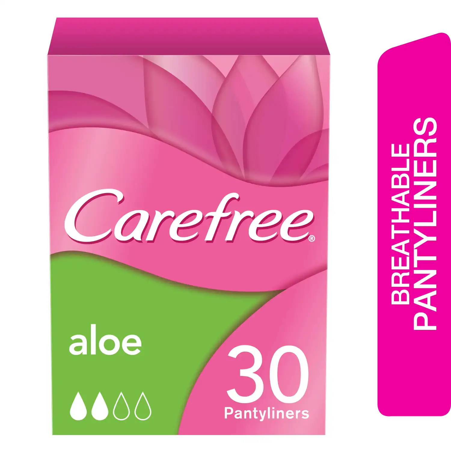 Carefree Cotton Aloe Vera Pantyliners 30 Pcs