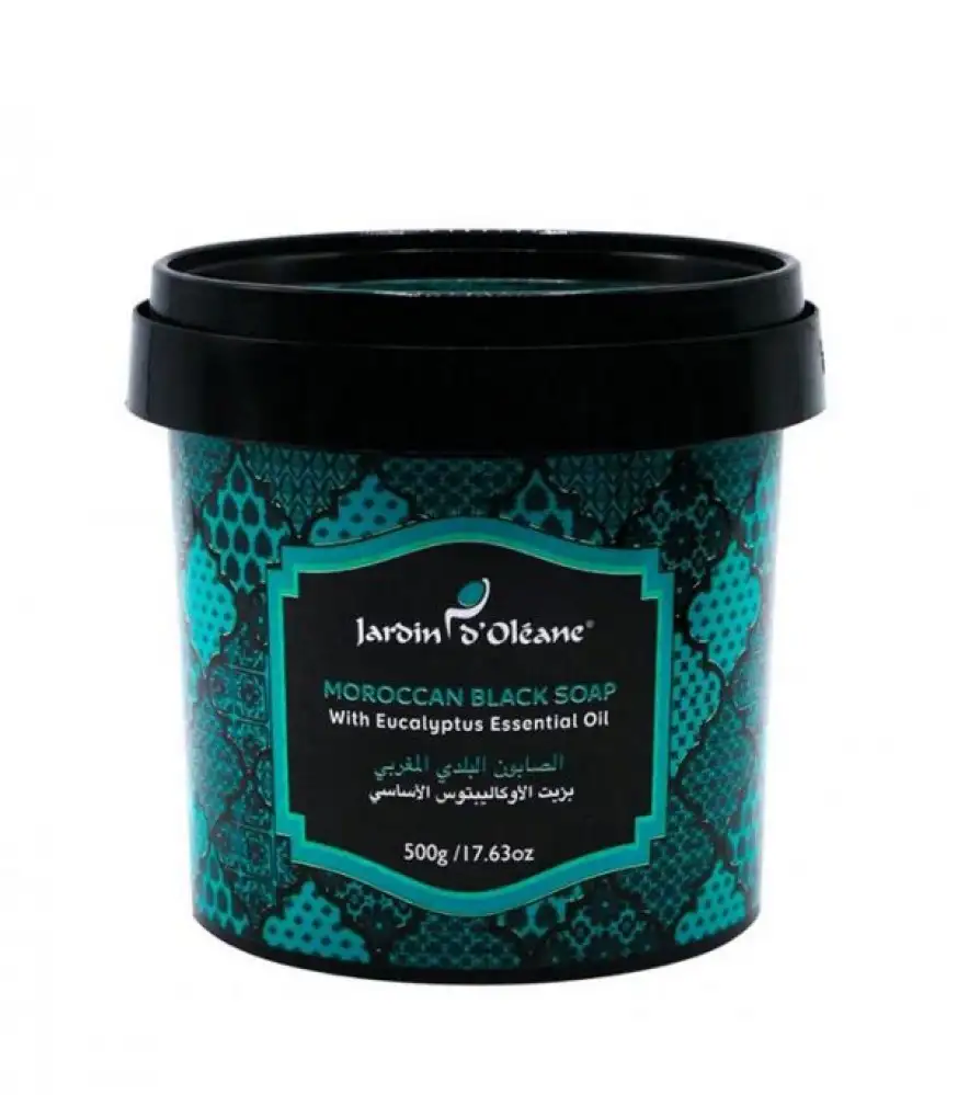 Jardin D Oleane Moroccan Black Soap Eucalyptus Oil 500 G
