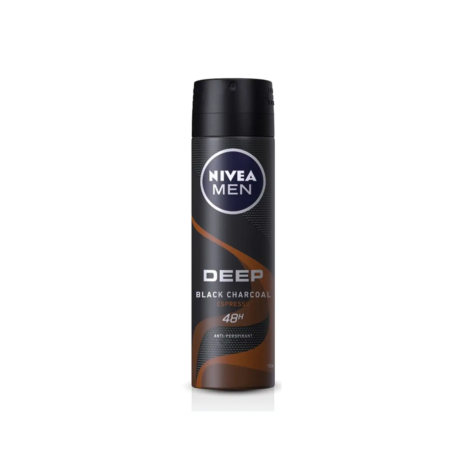 NIVEA MEN DEEP Black Carbon Espresso, Antiperspirant for Men, Antibacterial, Spray 150ml