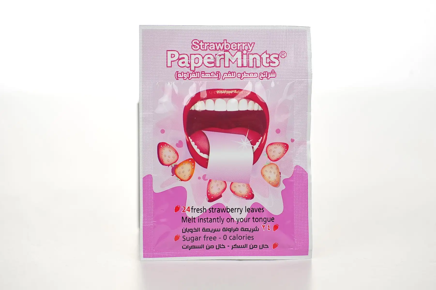 Paper Mint Strawberry Fresh Breath Strips 24 Pcs