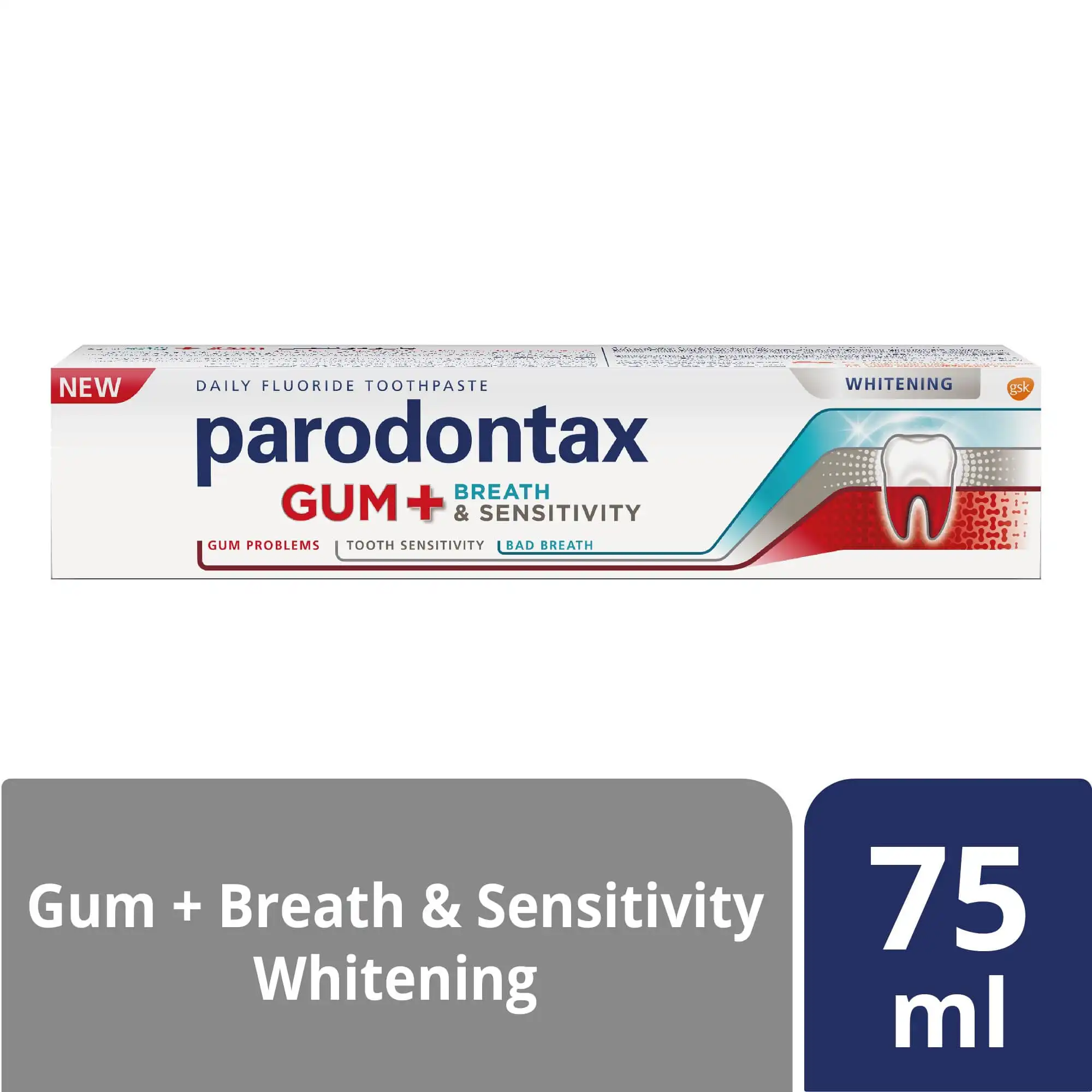Paradontax Gum + Breath and Sensitivity Whitening Tooth Paste 75 ML