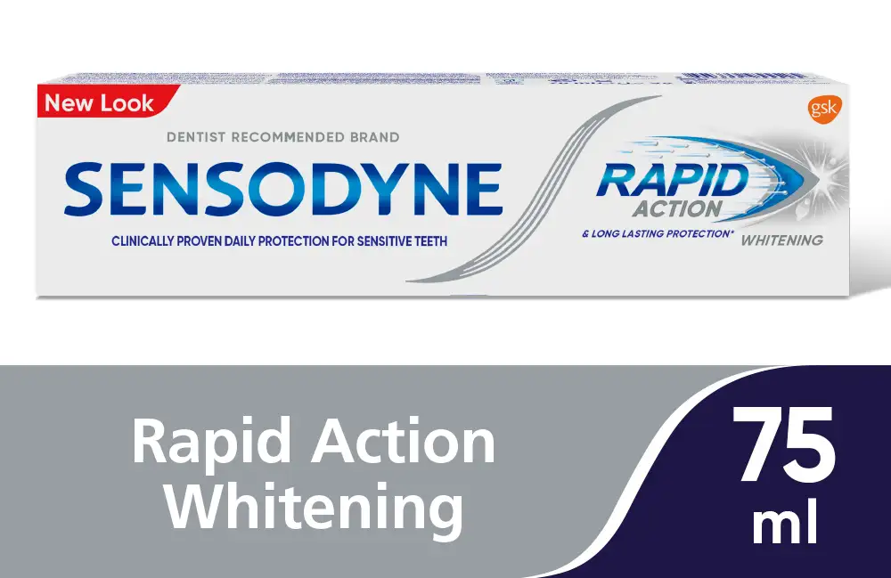 Sensodyne Rapid Action Whitening Toothpaste For Sensitive Teeth 75 ML