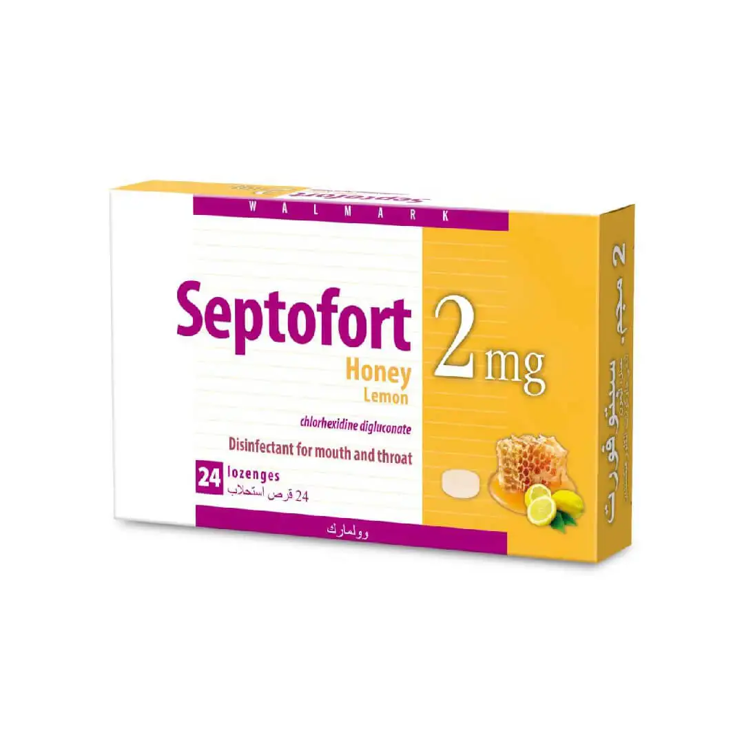 Septofort Honey and Lemon Lozenge 2 MG 24 Pcs