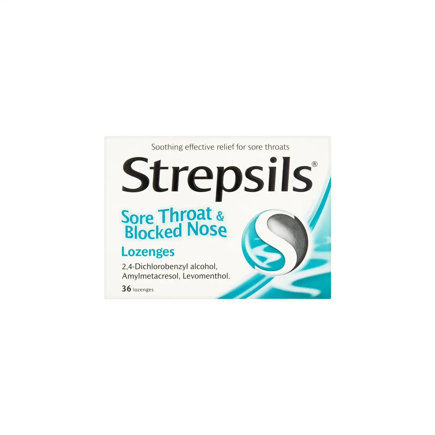 Strepsils Sore Throat And Blocked Nose Lozenges 36 Lozenges