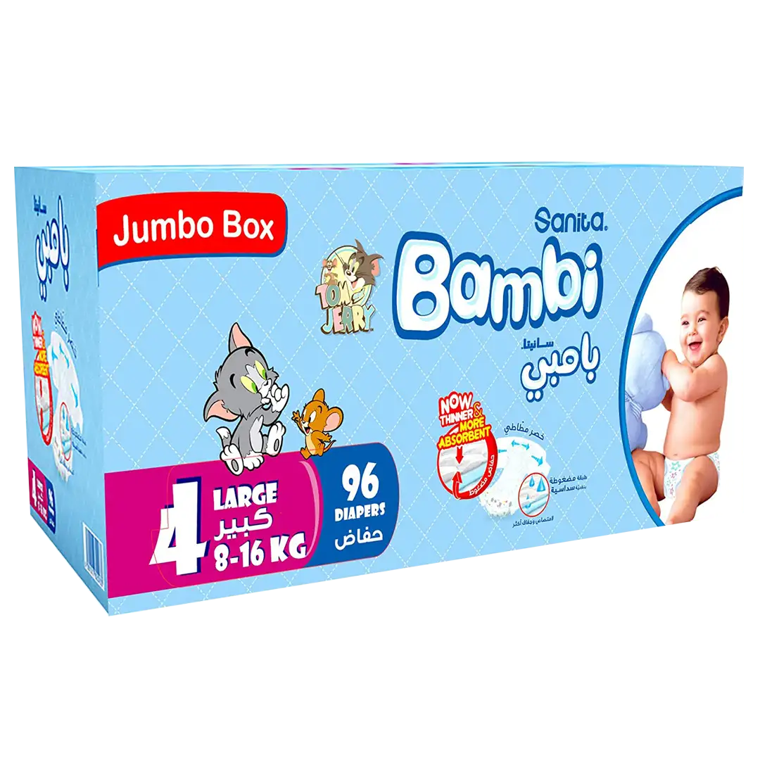 Bambi Jumbo 4 Large 1 X 96 Box