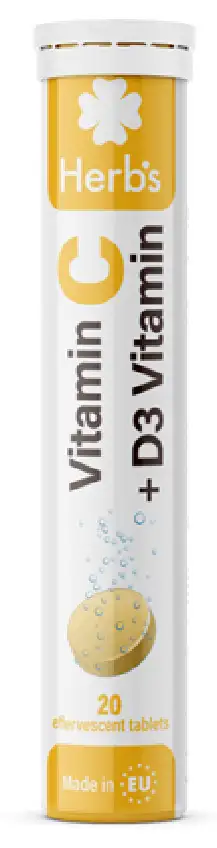Herbs Vitamin C + D3 20 Tab