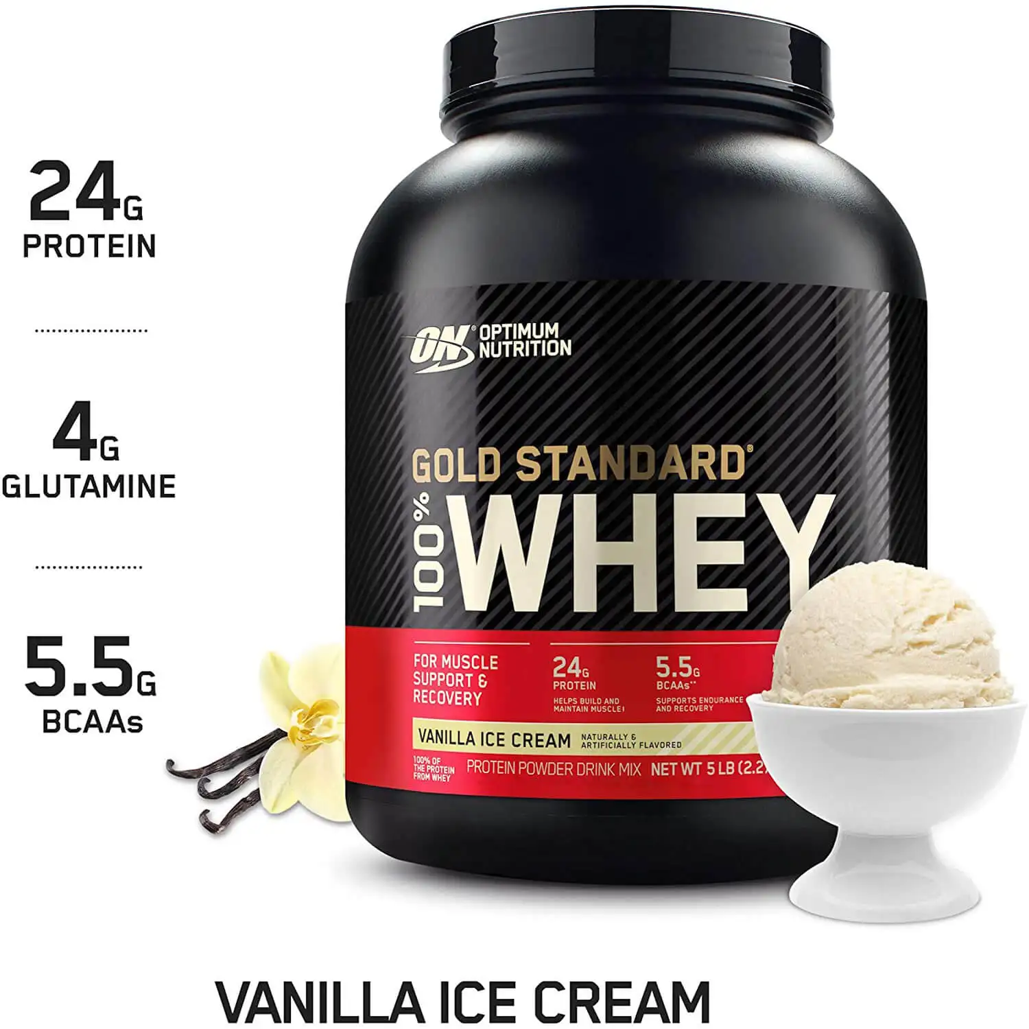 Optimum Nutrition Whey Gold Standard Vanilla Ice Cream 5 Lbs