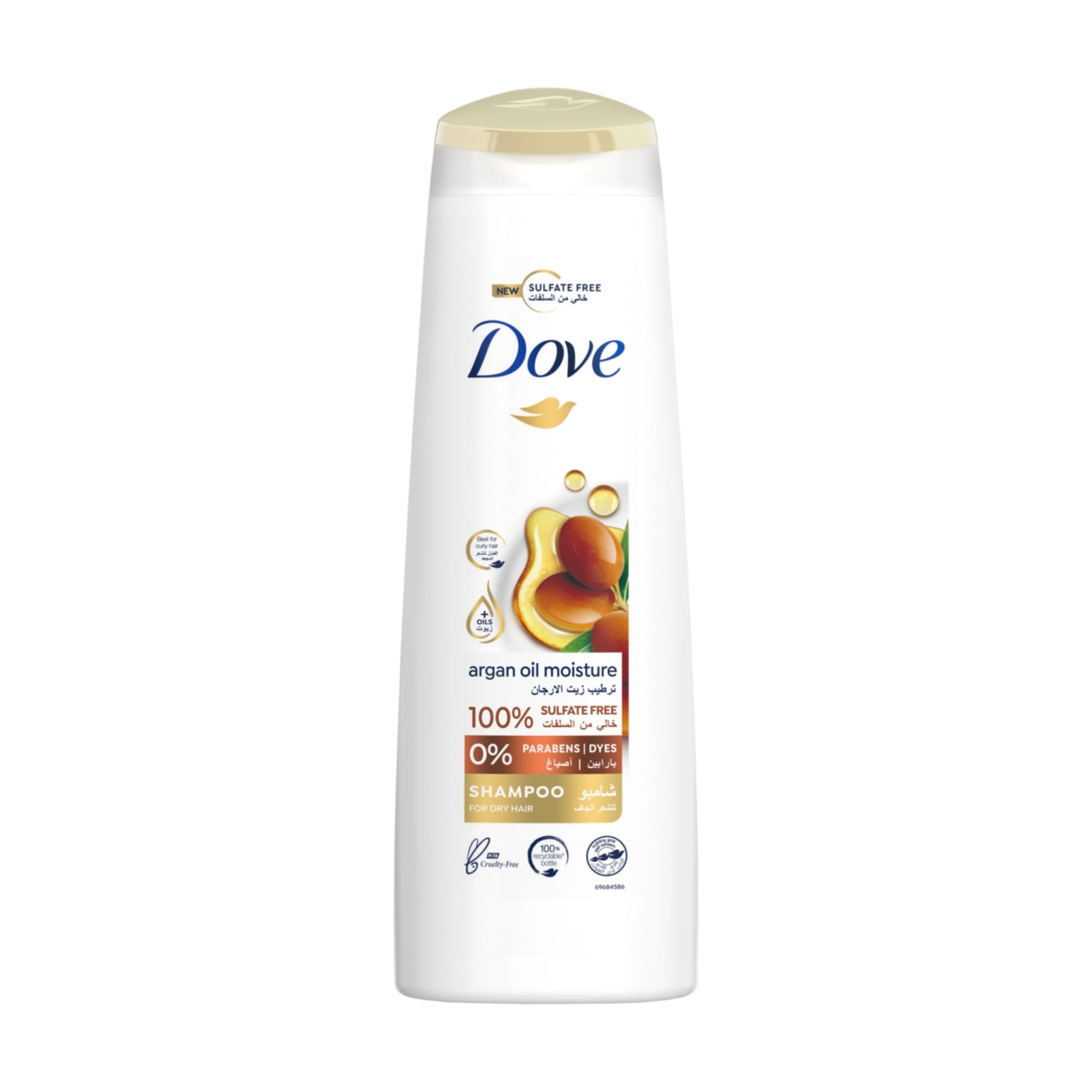 Dove Argan Oil Moist For Dry Hair Sampoo 400 Ml 7389