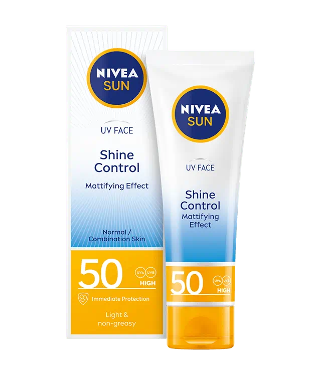NIVEA SUN UV Face Shine Control Face Cream, SPF 50, Tube 50ml