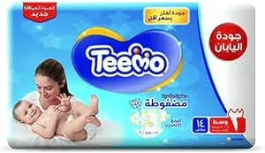 حفاضات تيمو مقاس وسط عبوة توفير 14*8