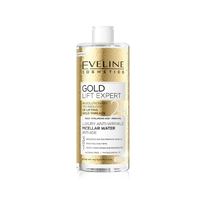 Eveline Gold Lift Expert Anti-Wrinkle Micellar Water 500Ml 0