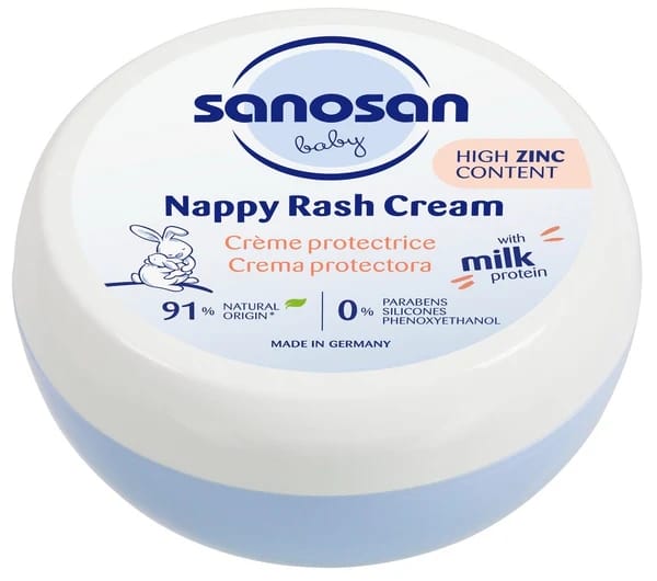 Sanosan Baby Nappy Rash Cream, With Zinc (Jar)150 Ml