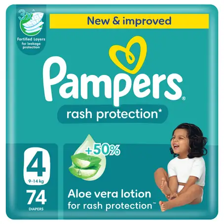 Pampers Size (4) Large Mega Pack 74 Diapers